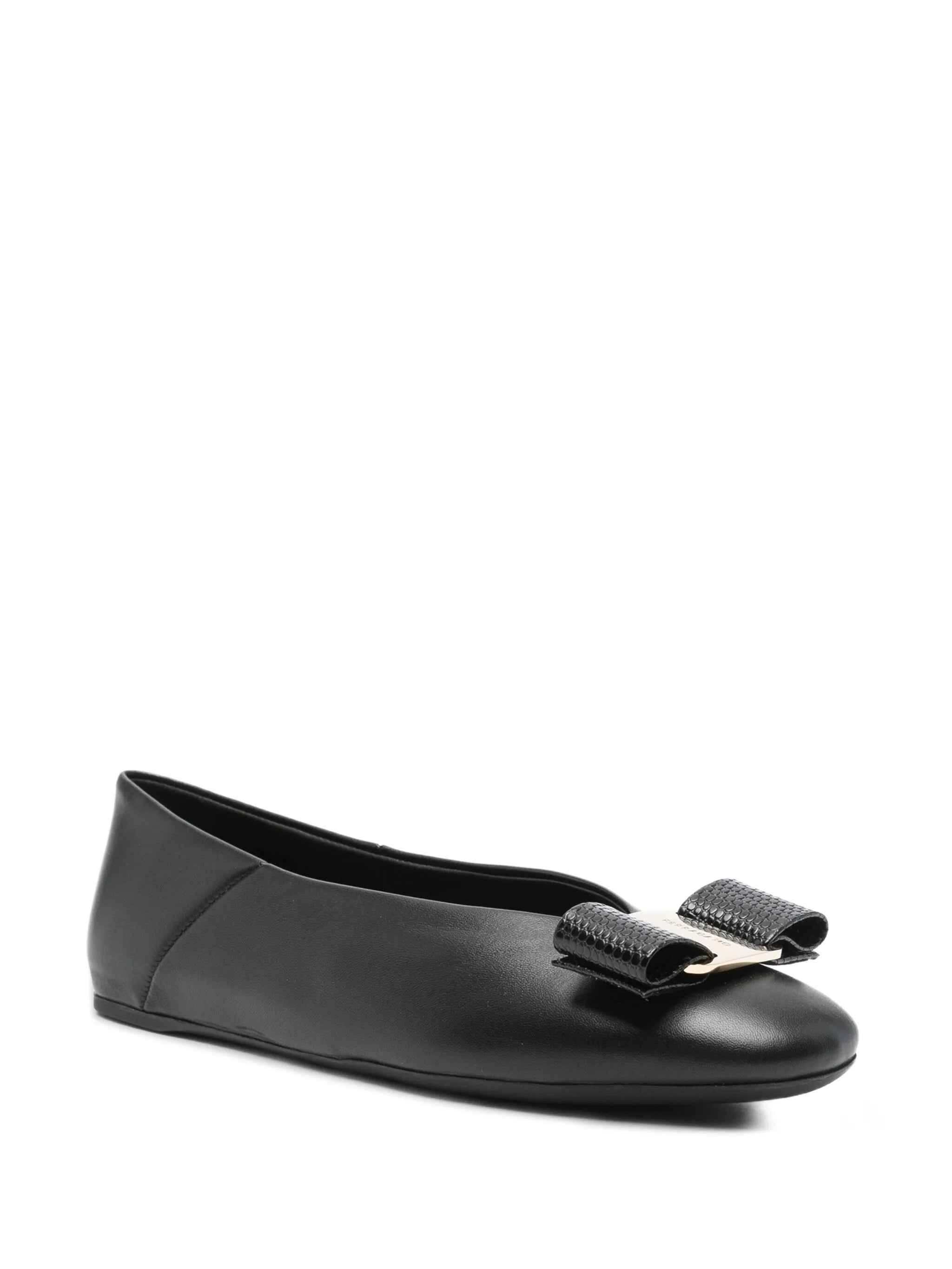 Ferragamo Leather Ballet Flats - 3