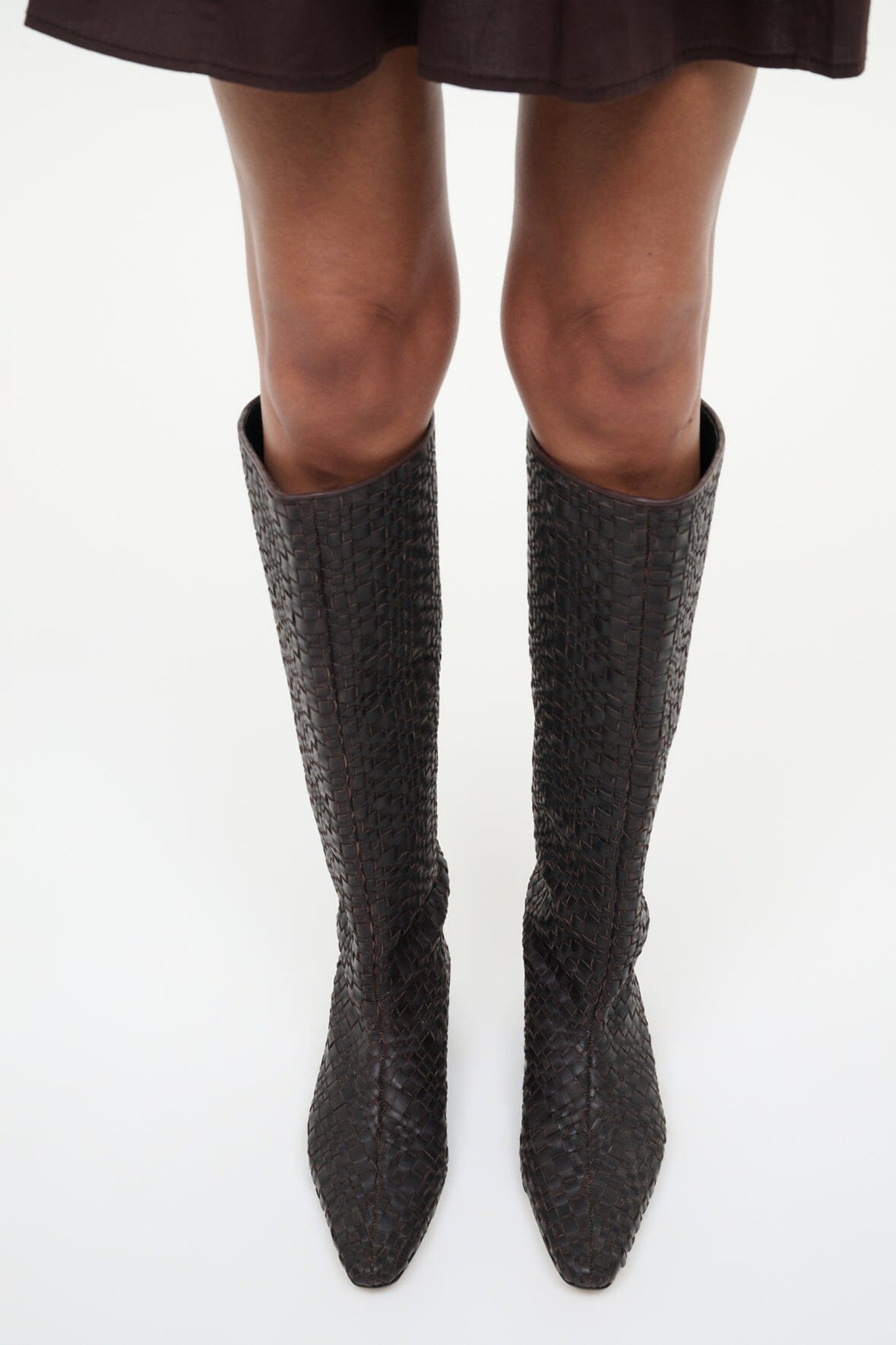 STAUD WALLY FLAT BOOT ESPRESSO WOVEN - 6