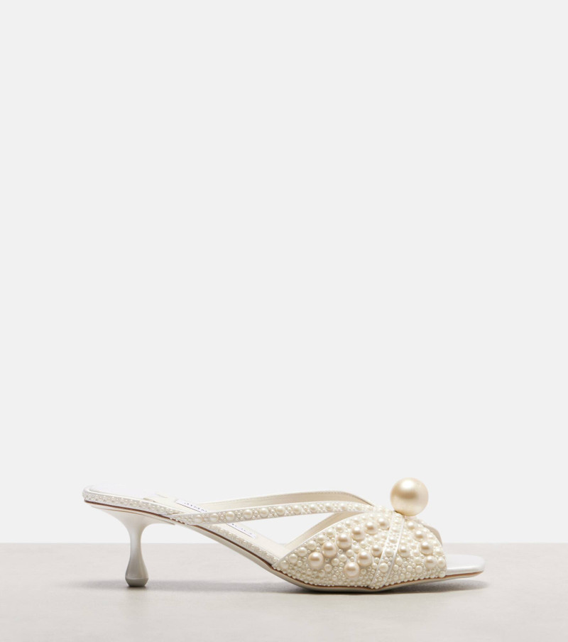 Siva 50 embellished satin mules 4