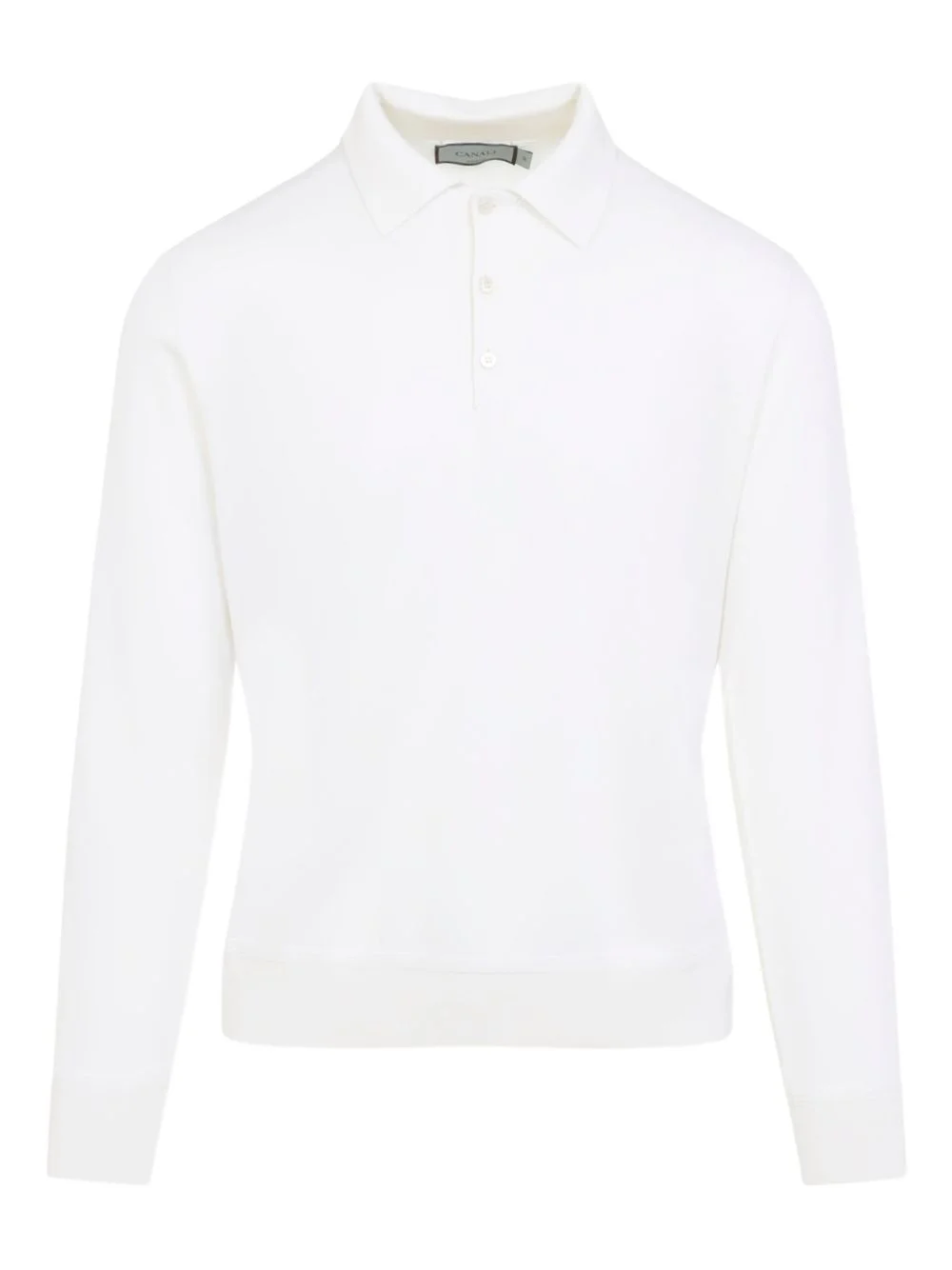 long-sleeve wool polo shirt - 1