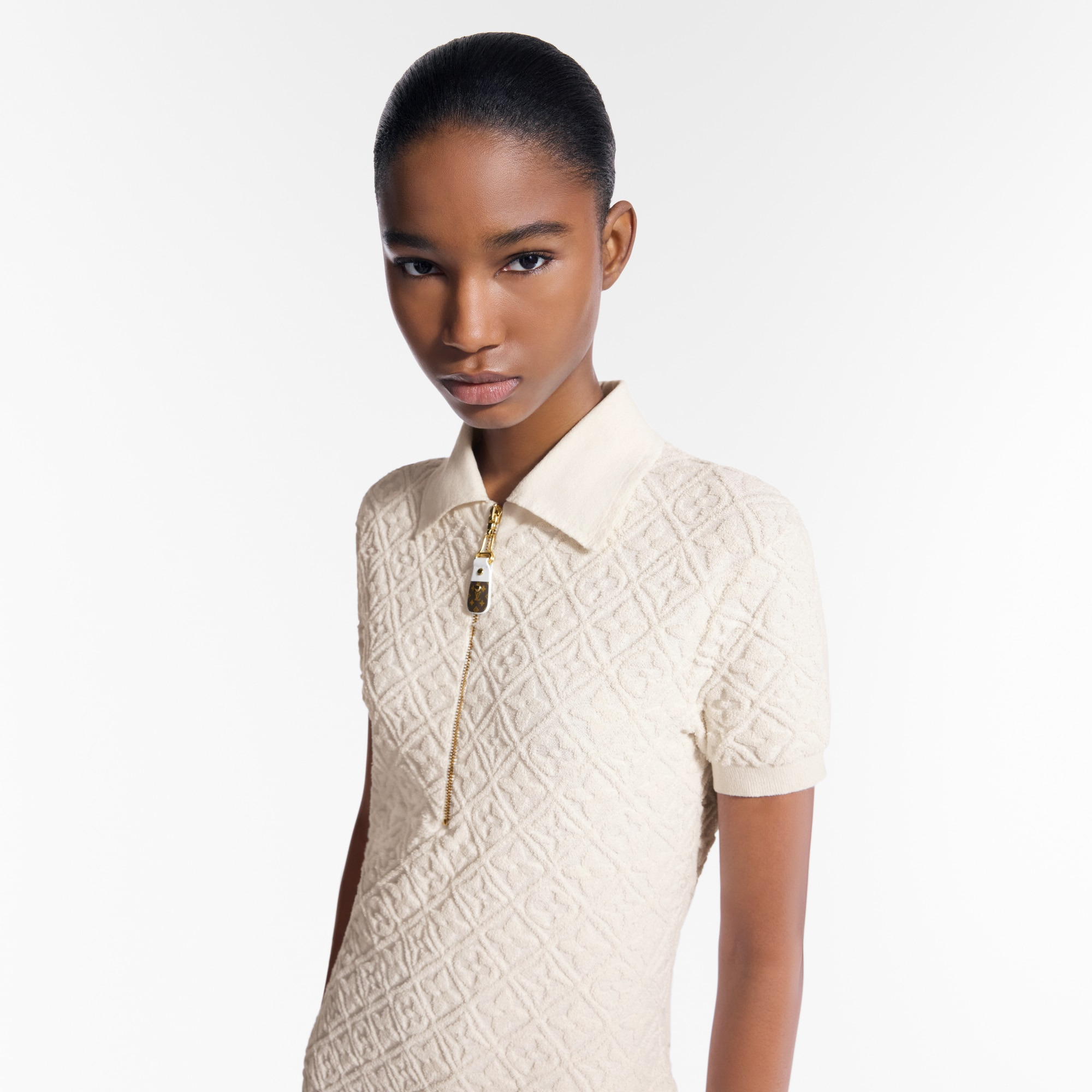 Monogram Flower Toweling Polo Dress - 2