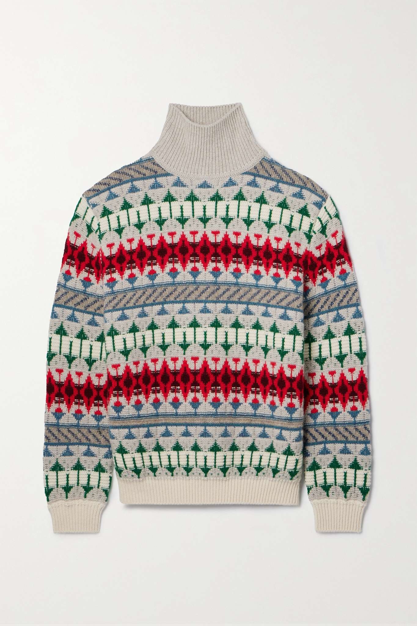 Holiday Noel cashmere-jacquard turtleneck sweater - 1