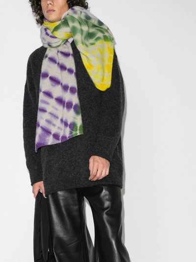 The Elder Statesman kaleidoscope cashmere blanket scarf outlook