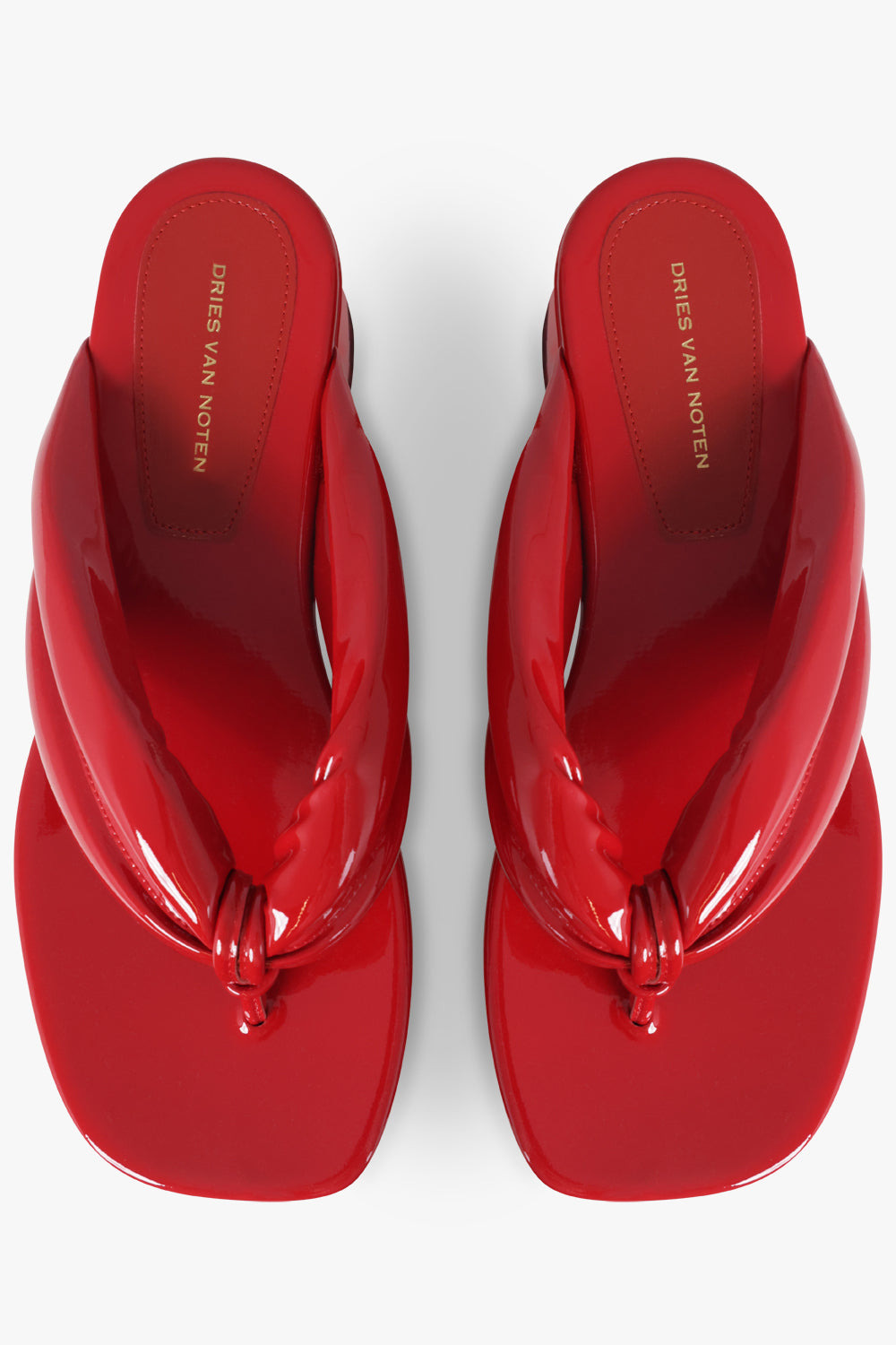 CHUNKY 60MM CLOG THONG | RED - 4