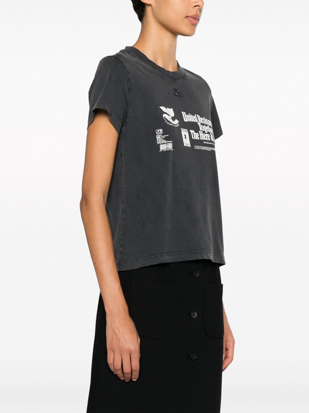 Resistance Destroyed cotton T-shirt - 3