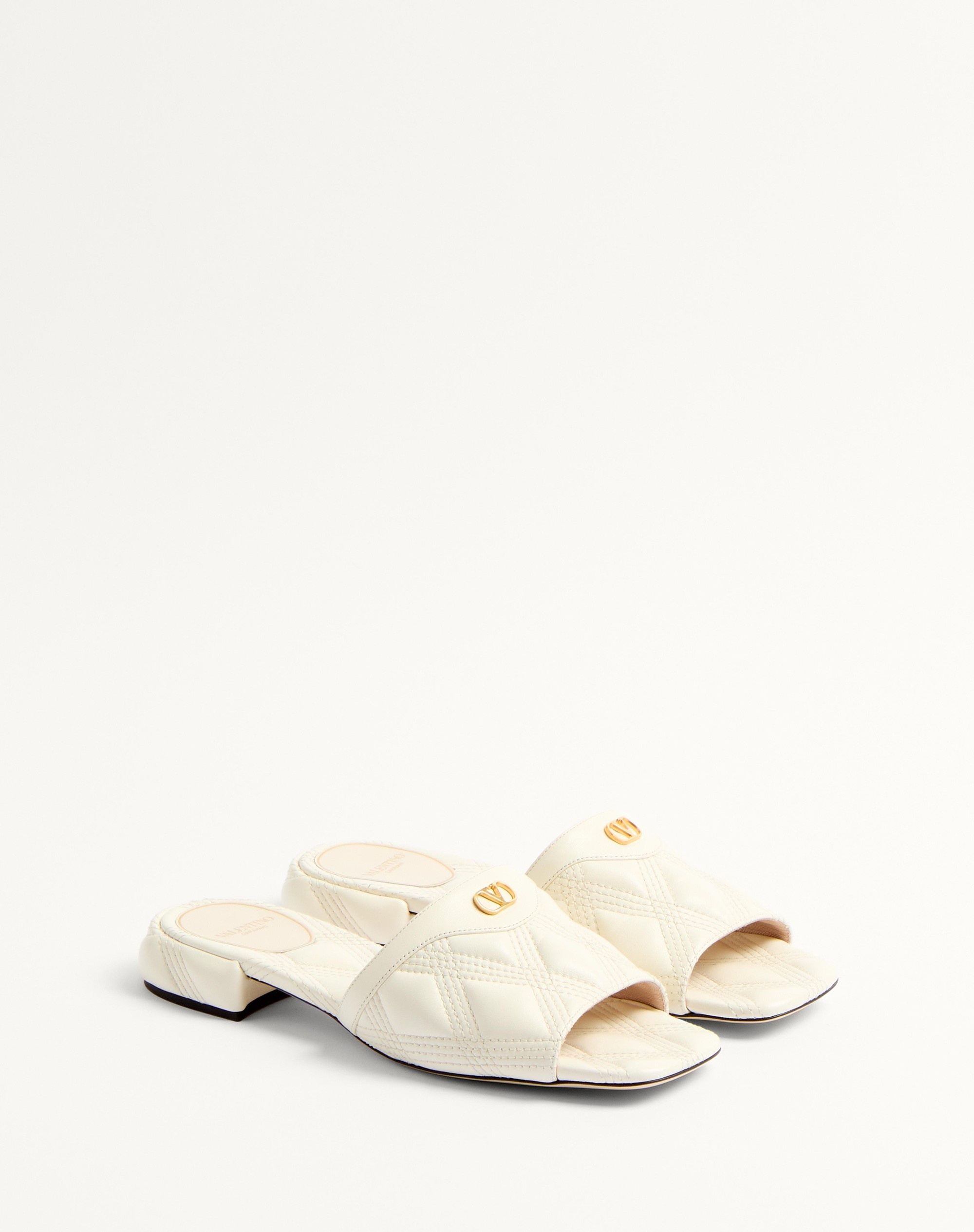 QUILTIE 67 QUILTED NAPPA LEATHER SLIDE SANDAL 20MM - 3
