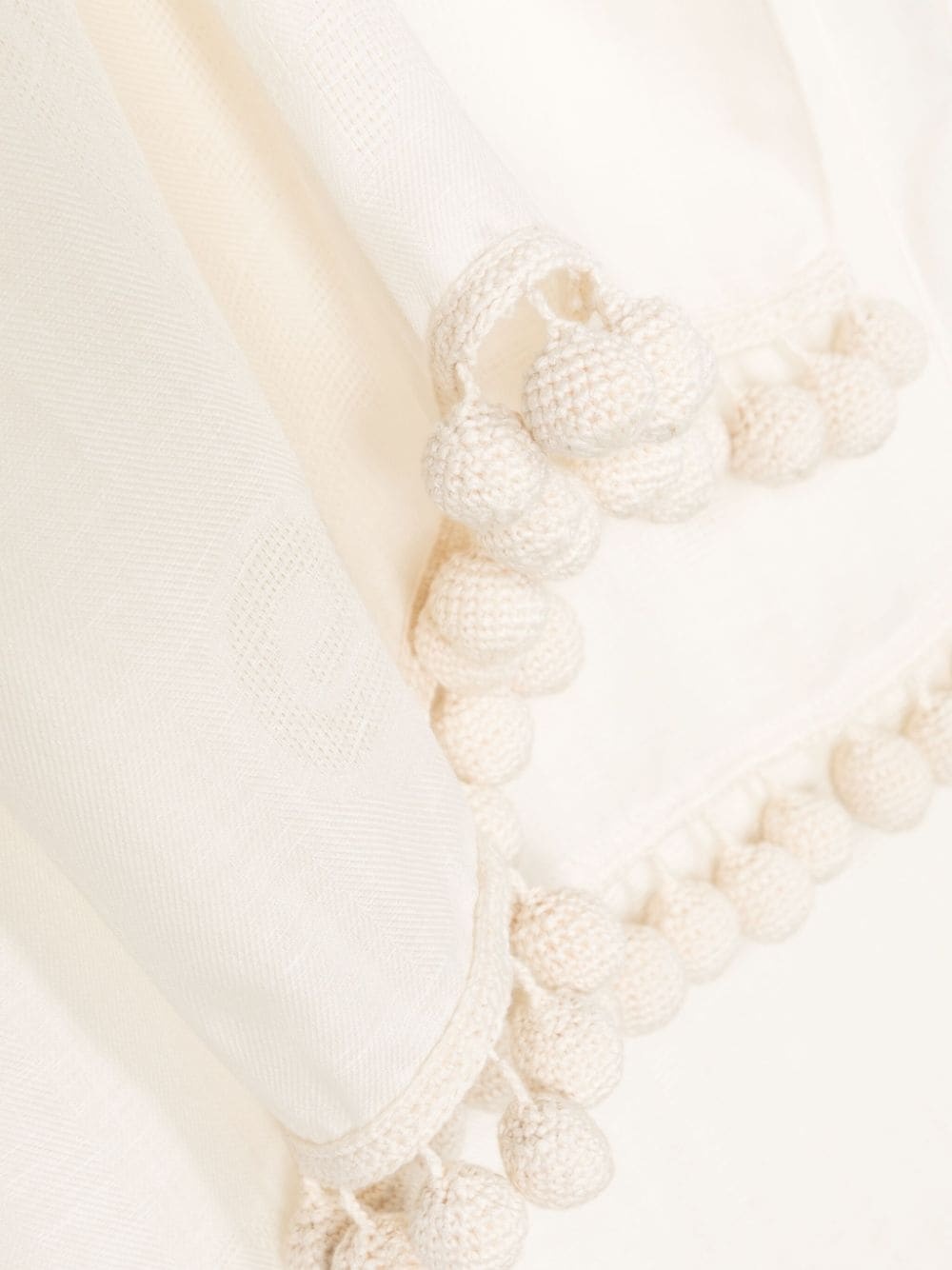 pompom-detail scarf - 3