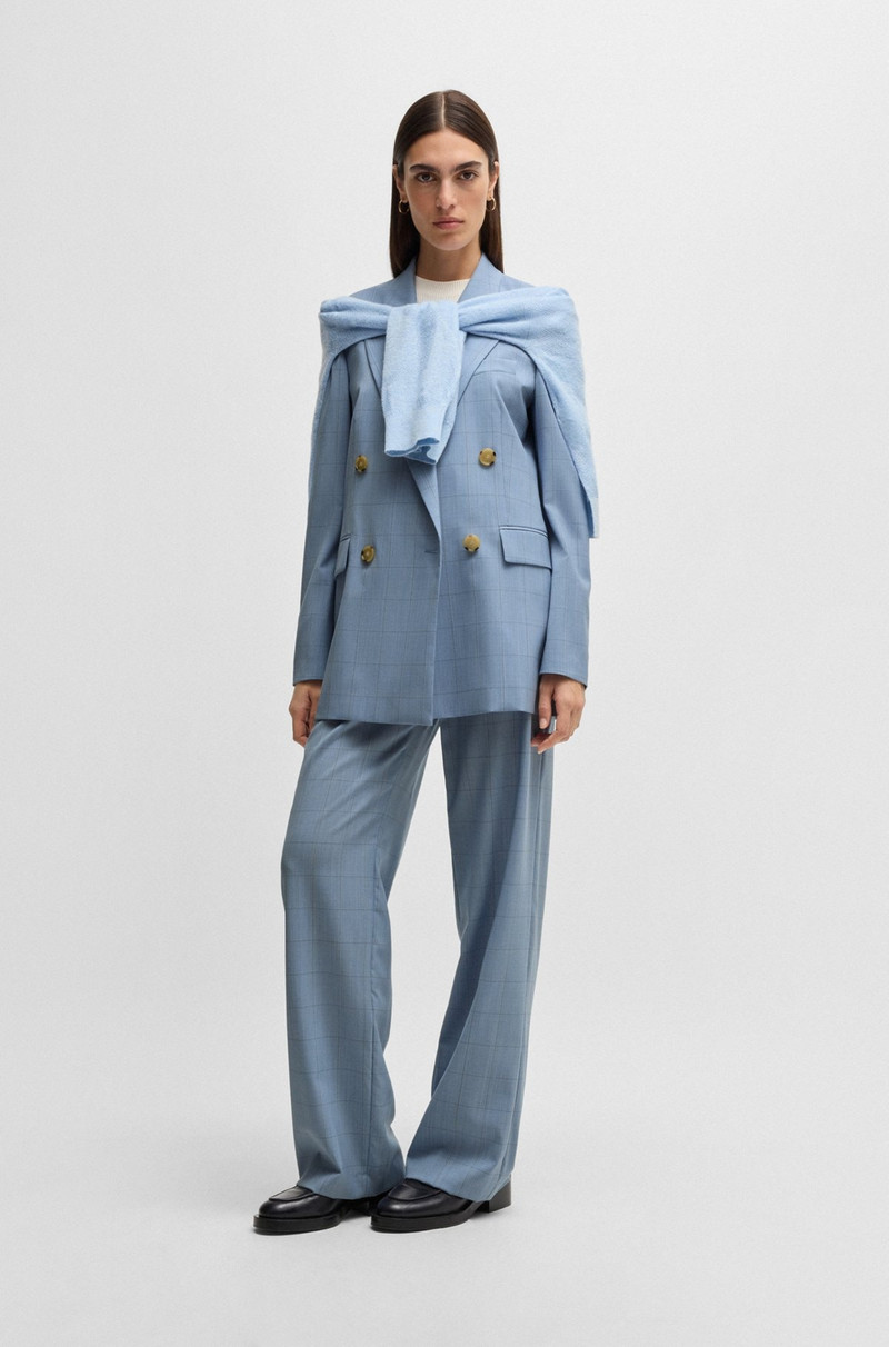 BOSS REGULAR-FIT SUIT JACKET IN CHECKED WOOL outlook