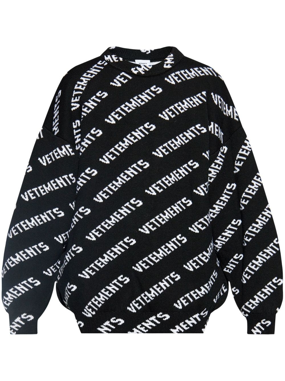 logo-intarsia sweater - 1