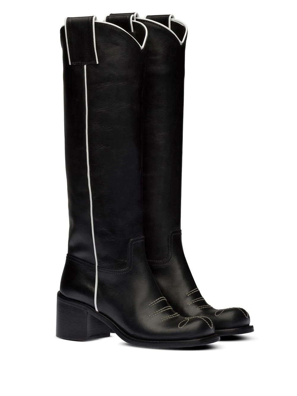 pull-tab knee-high boots - 2