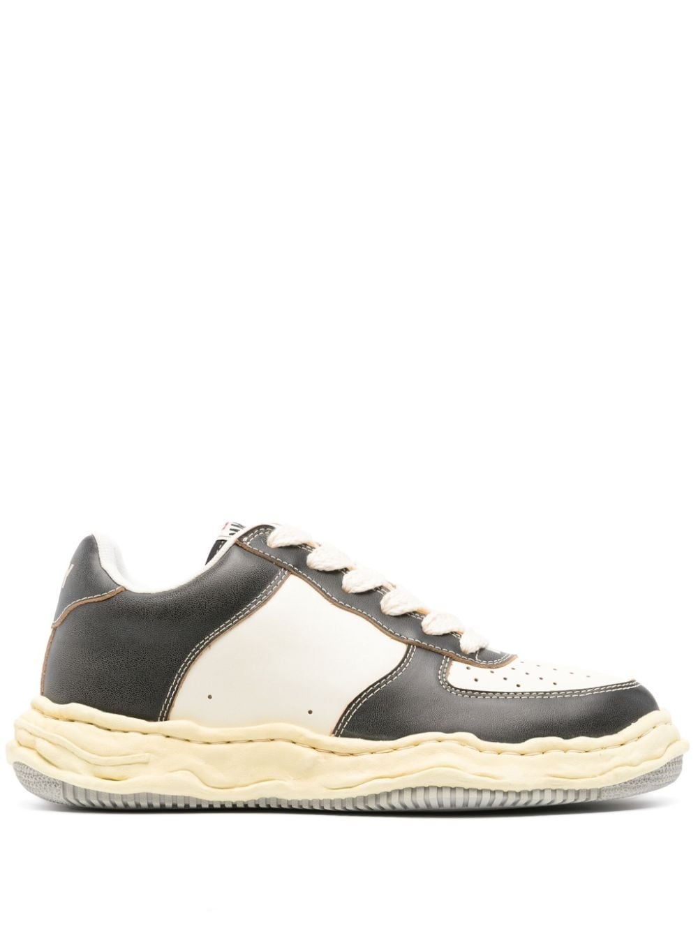 Wayne panelled leather sneakers - 1