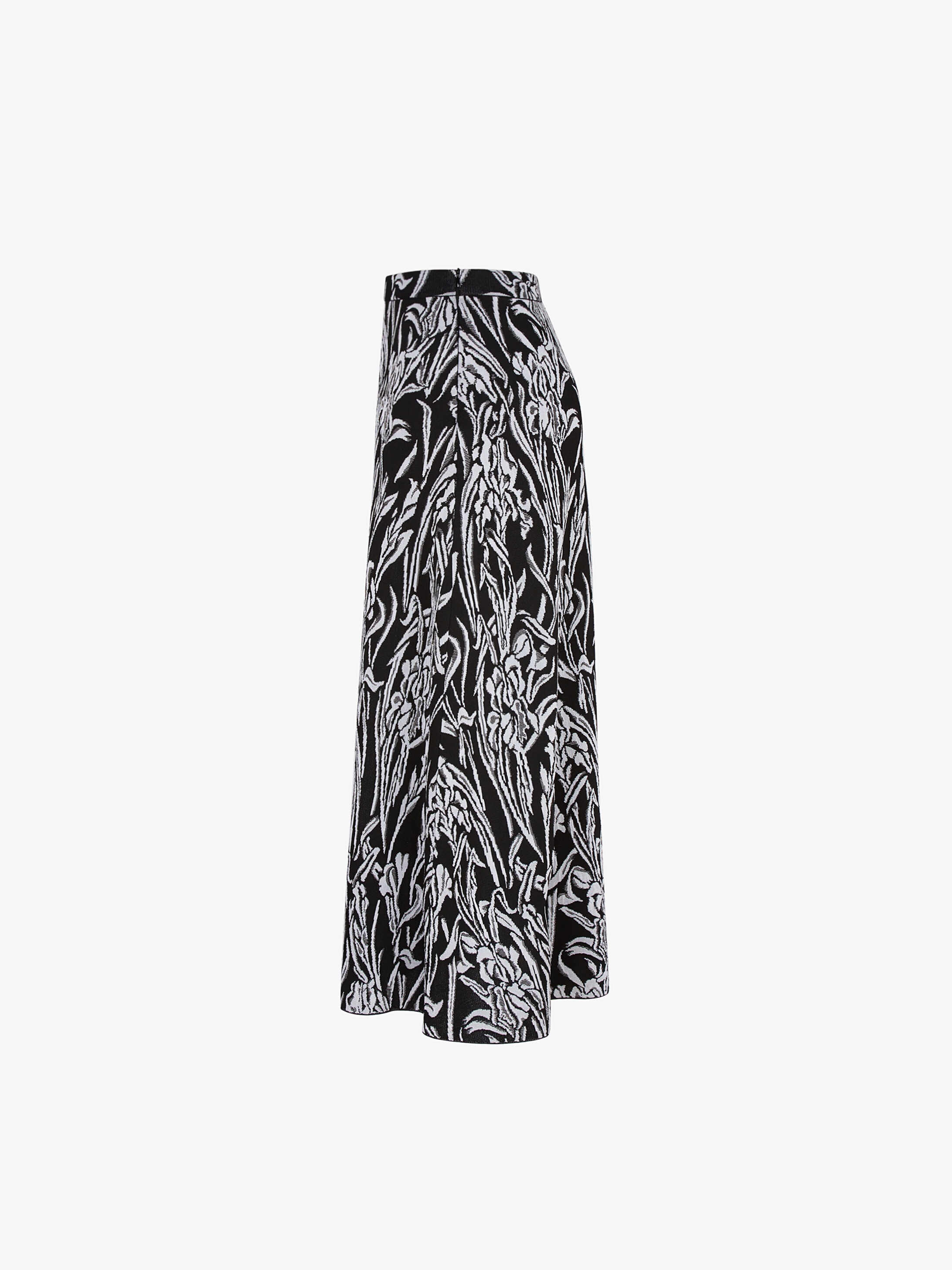 Flared skirt in floral jacquard - 3