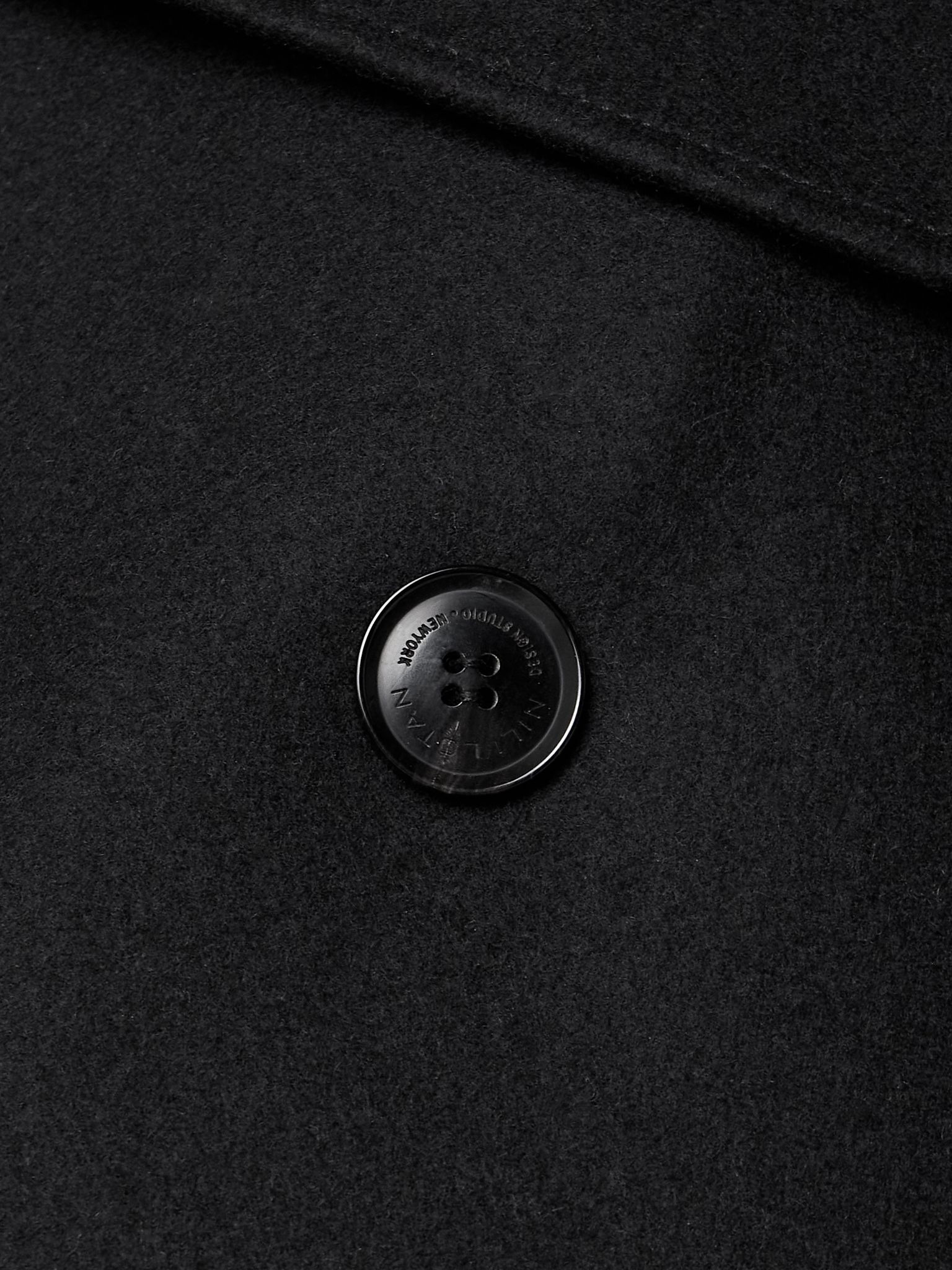 Amaury double-breasted wool-blend coat Black - 5