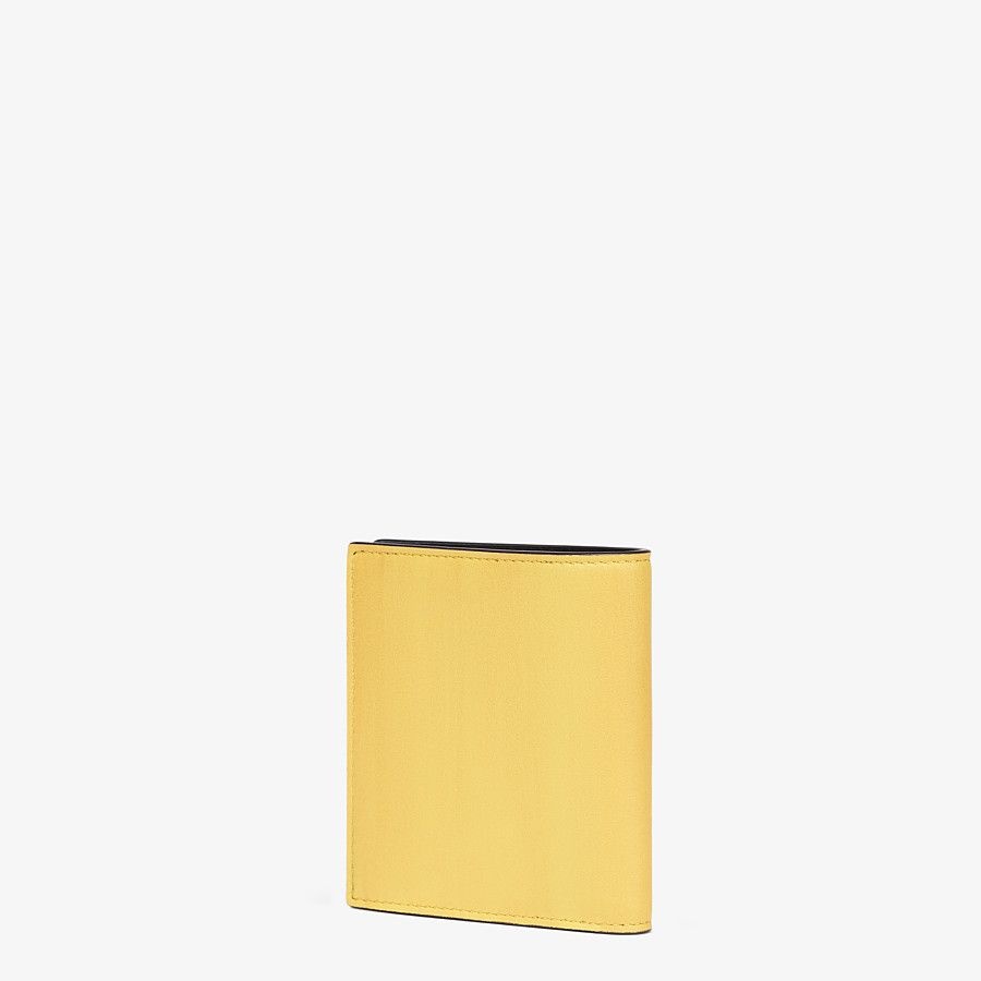 Yellow leather bi-fold wallet - 2