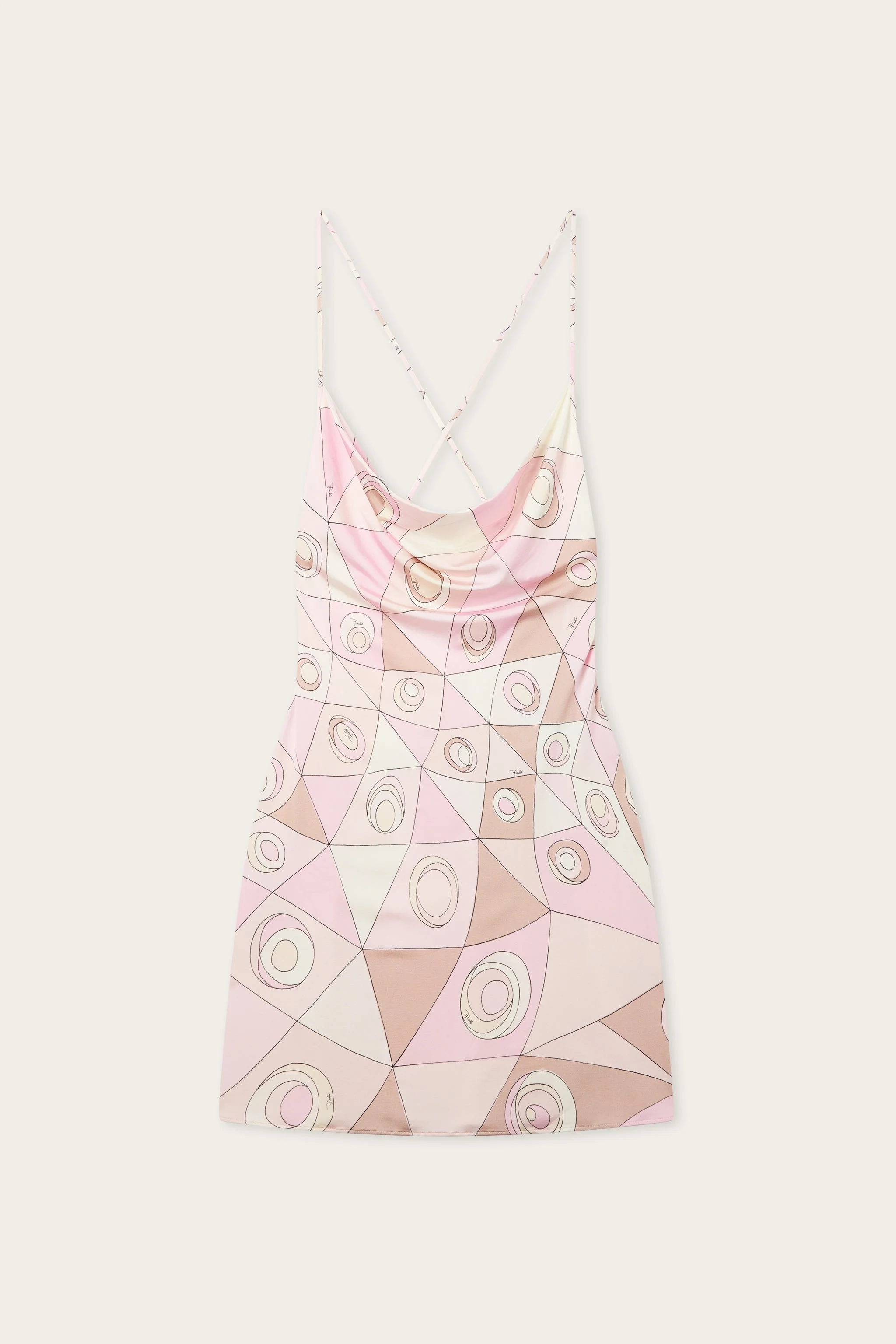 OCCHI PRINT JERSEY SATIN DRESS - 1
