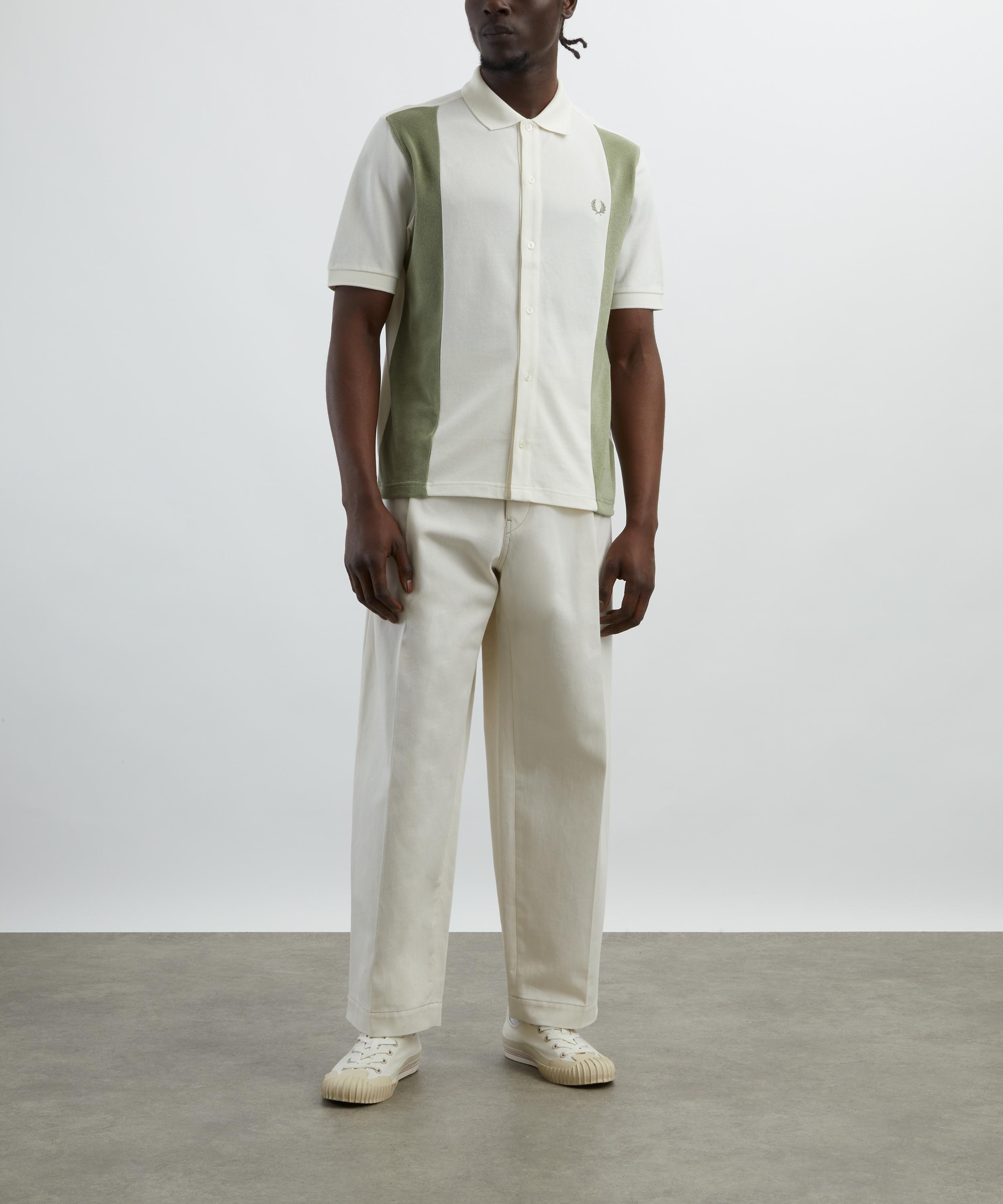 Towelling Panel Polo Shirt - 2