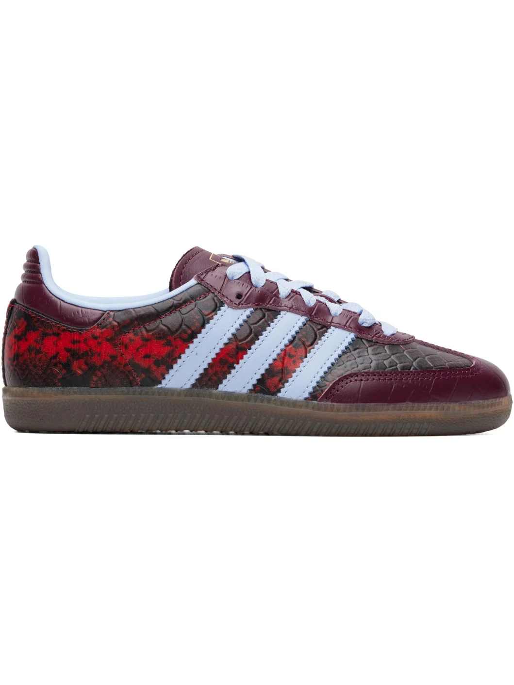 Burgundy & Blue Samba OG Sneakers - 1