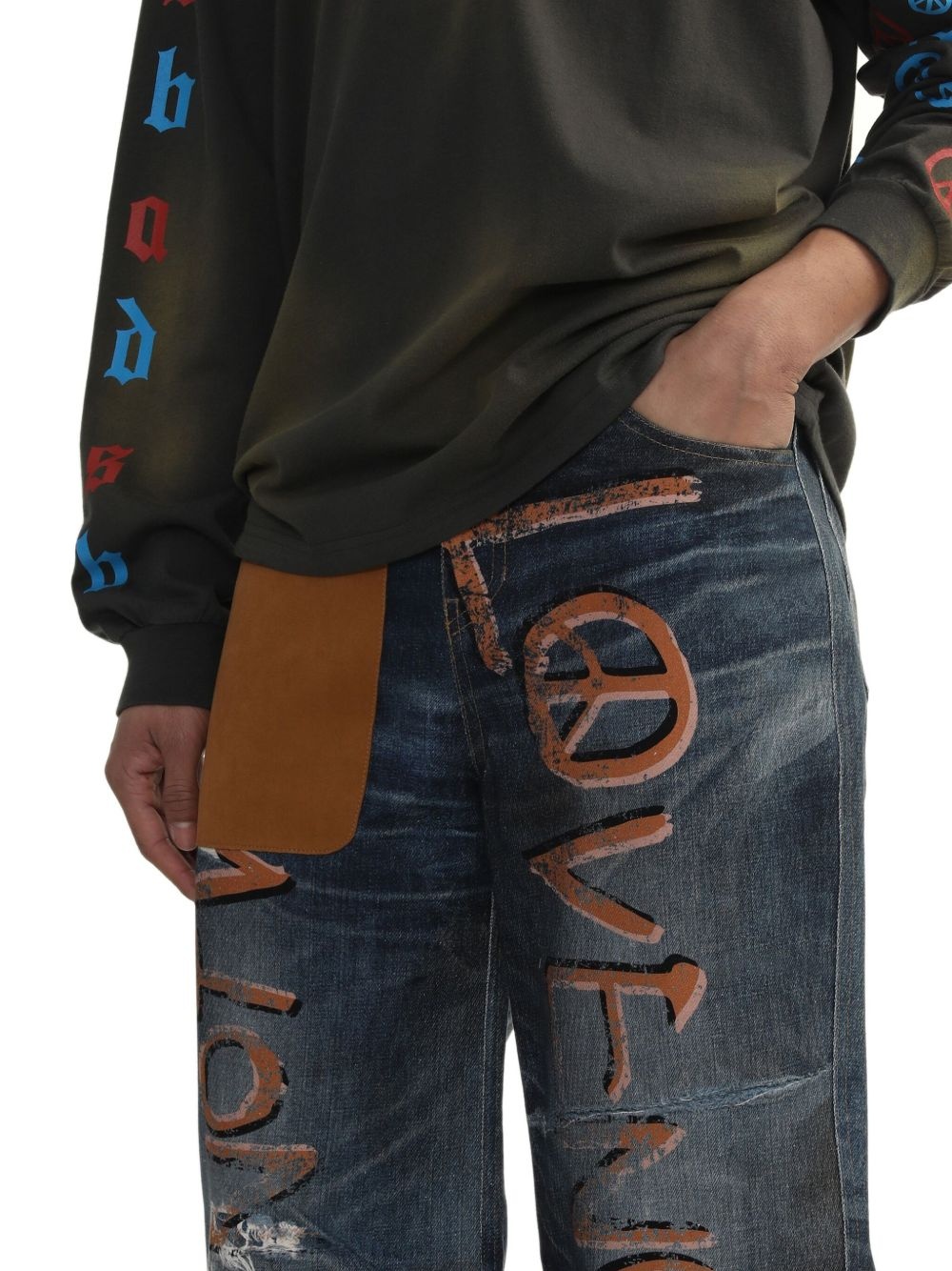 text-print jeans - 5