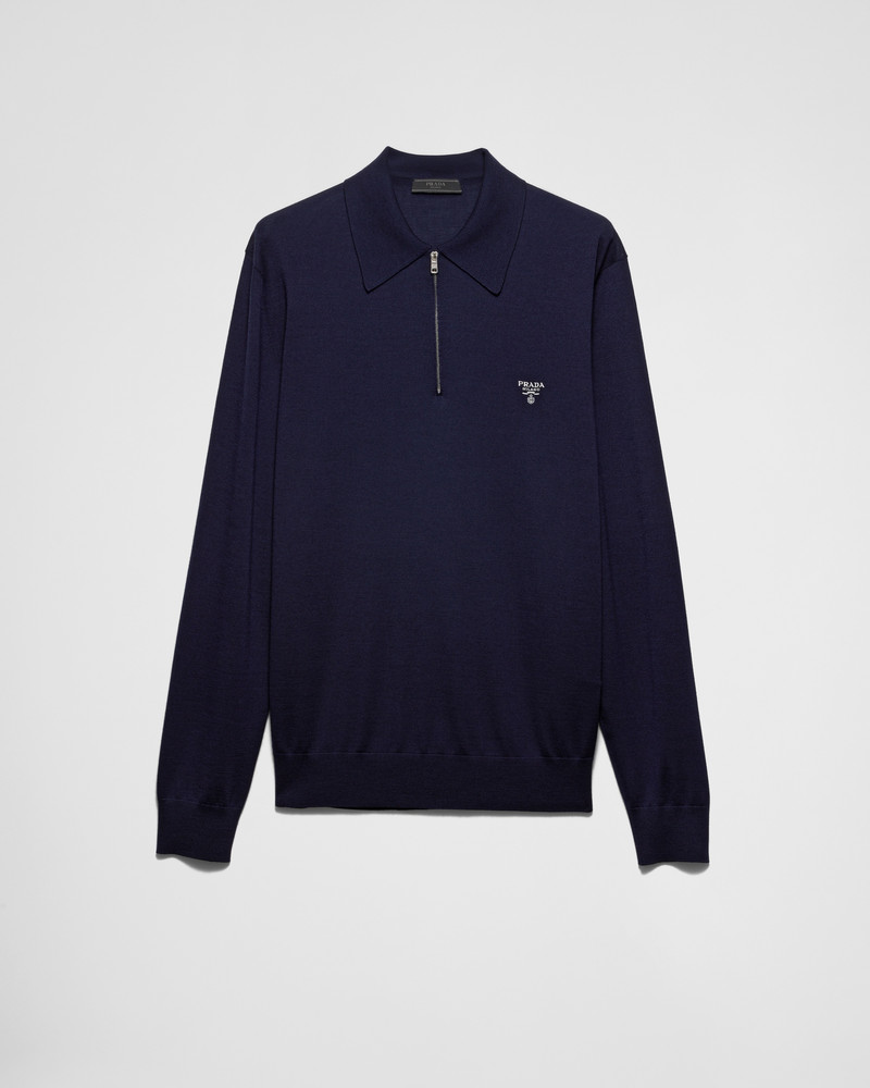 Superfine wool polo shirt 1