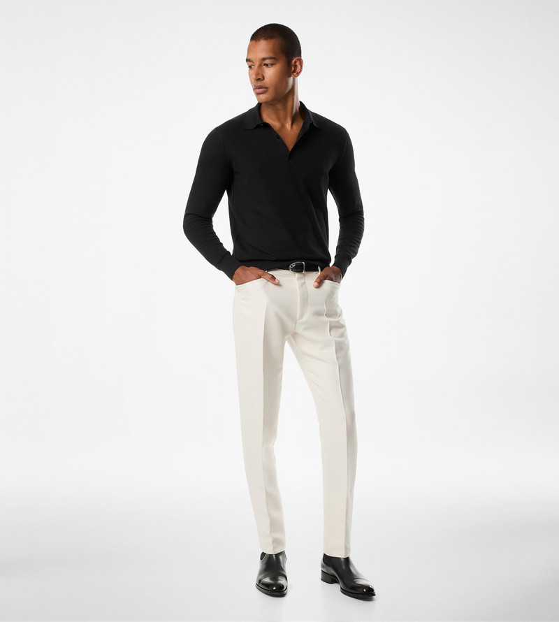 TOM FORD SILK COTTON HONEYCOMB POLO outlook