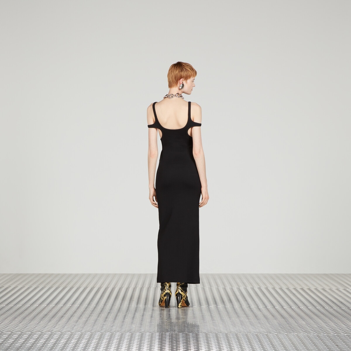 Cotton ribbon jersey maxi dress - 7