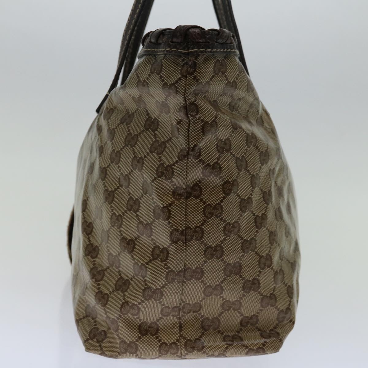 GUCCI GG Crystal Fringe Bamboo Tote Bag Brown - 4