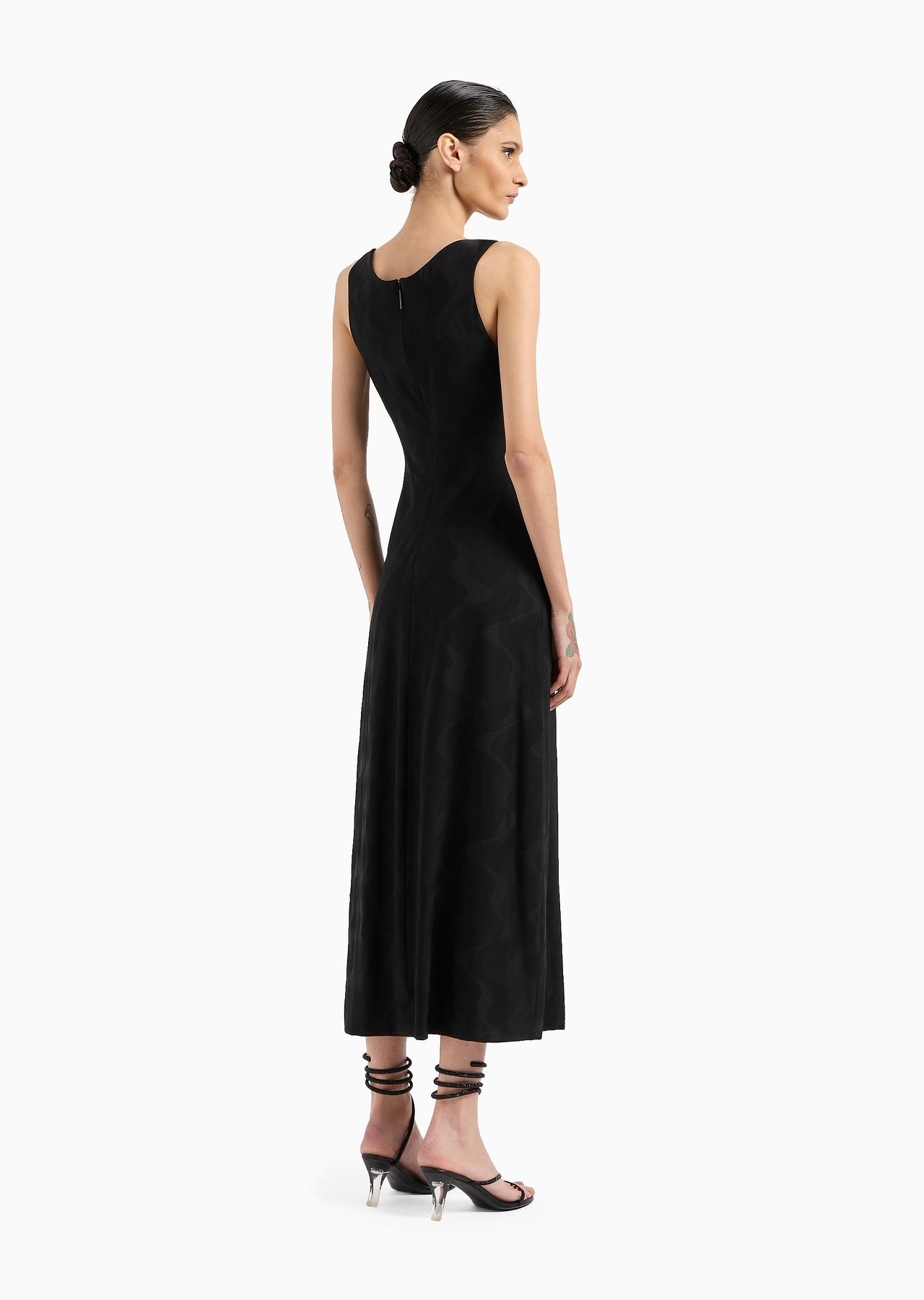 ASV jacquard stretch viscose jersey long dress - 3