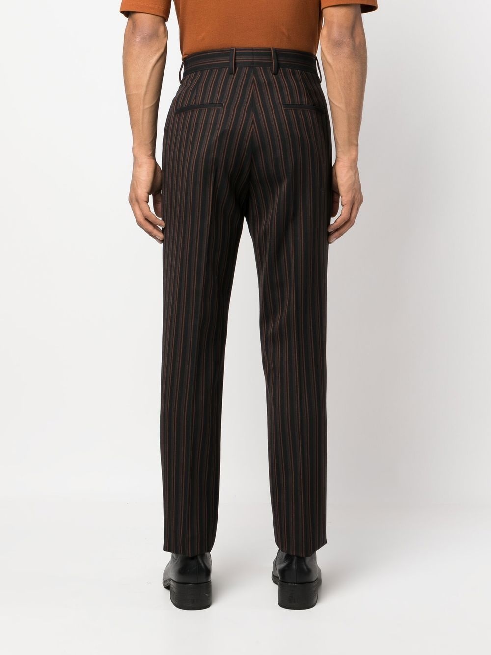 striped tailored wool trousers - 4