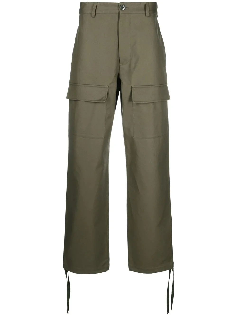 straight-leg cargo trousers - 1