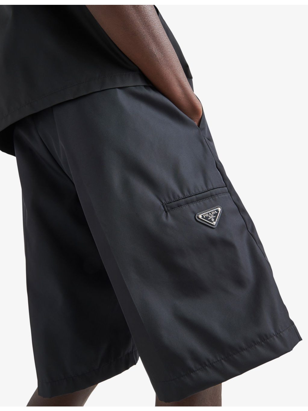 Bermuda brand-plaque recycled-nylon shorts - 5