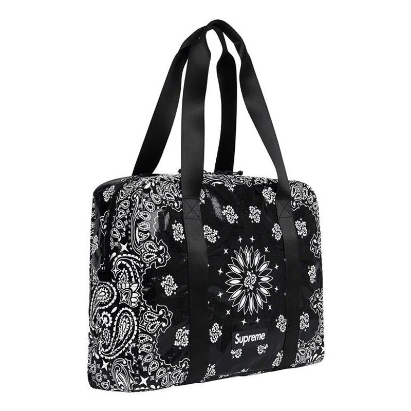 Supreme Supreme Bandana Tarp Small Duffle Bag 'Black Whtie' SUP-SS21-623 outlook