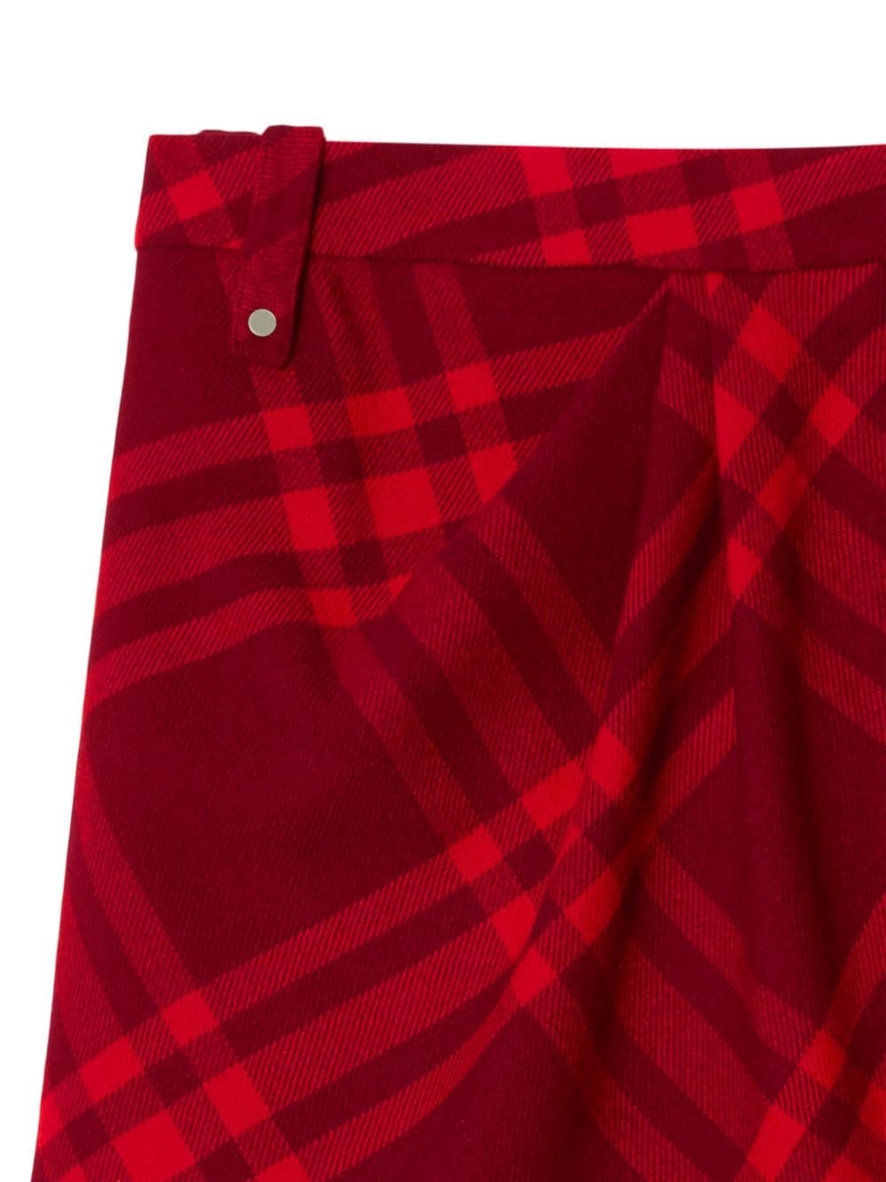 check-pattern wool miniskirt - 2