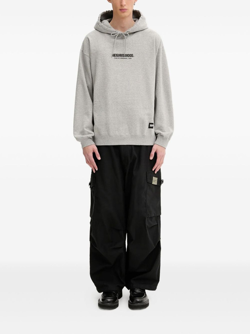 NEIGHBORHOOD logo-appliqué hoodie outlook