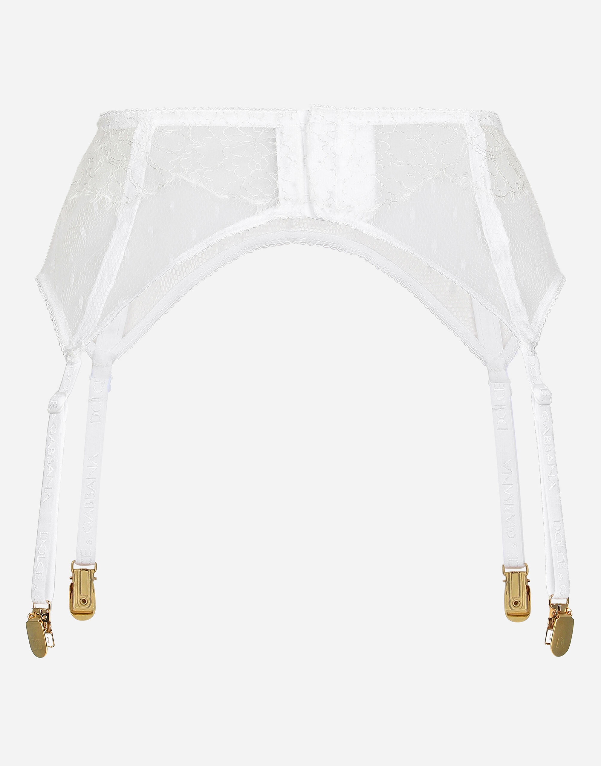 Lace suspender belt with DG logo - 2