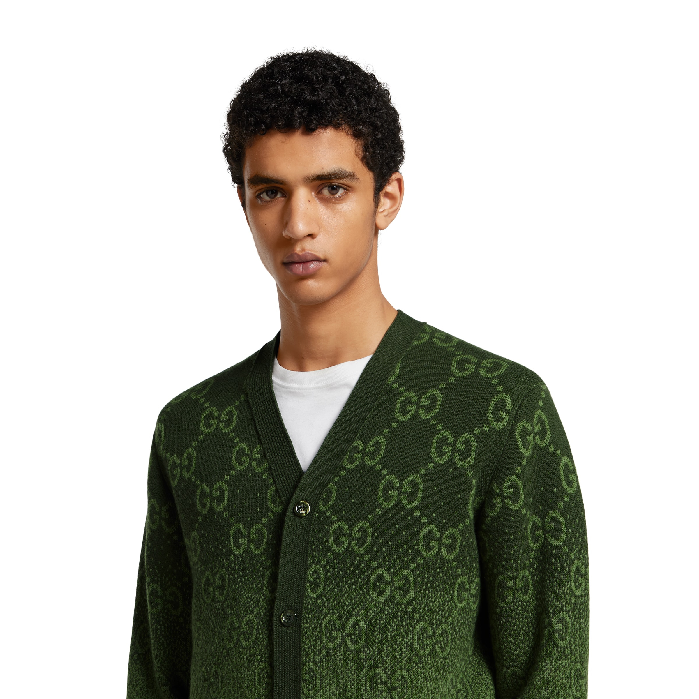 GG wool jacquard cardigan - 5