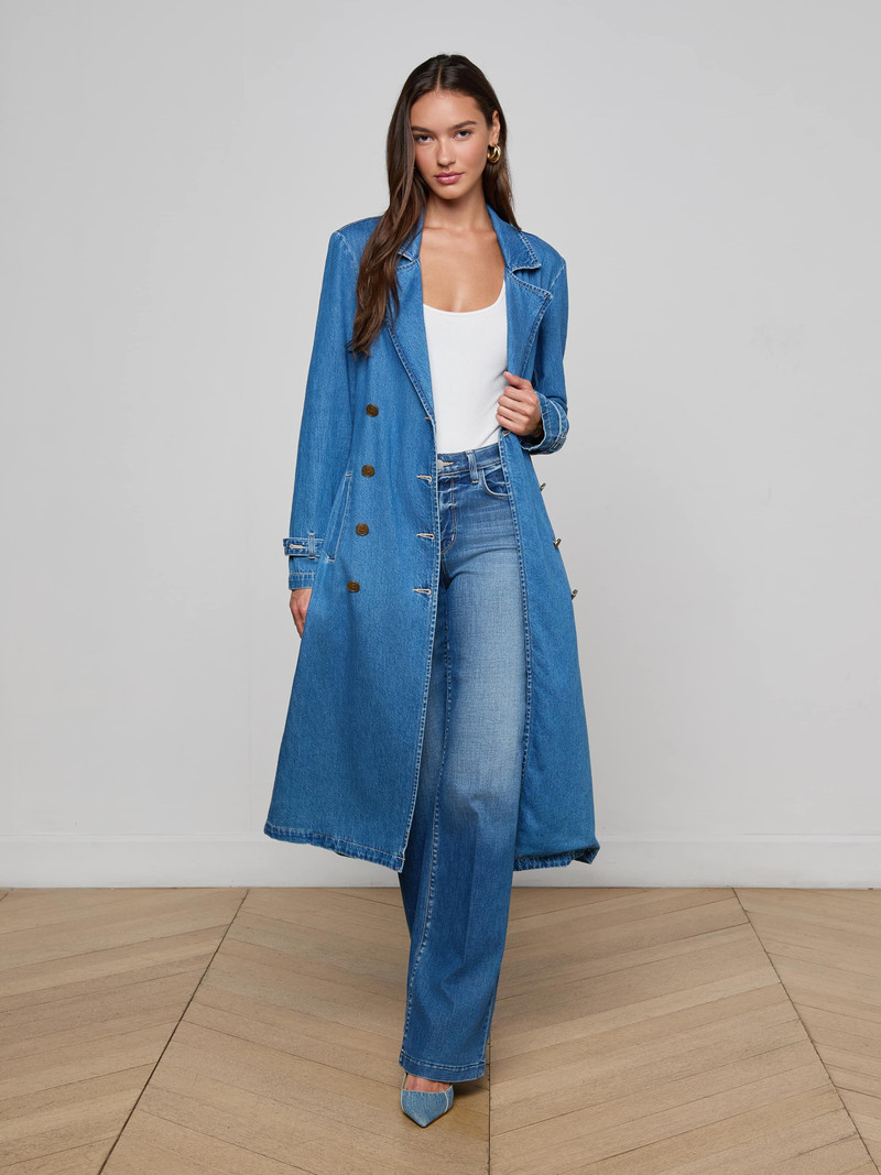 L'AGENCE Bradley Trench Coat outlook
