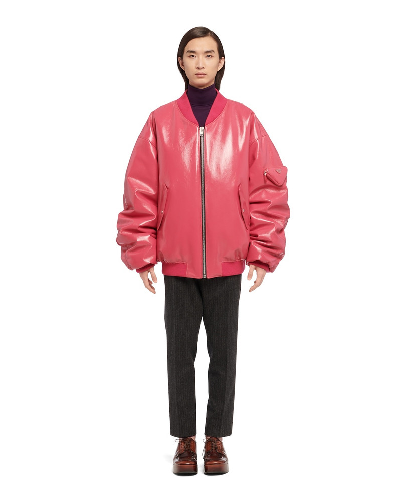 Prada Oversized nappa leather bomber jacket outlook