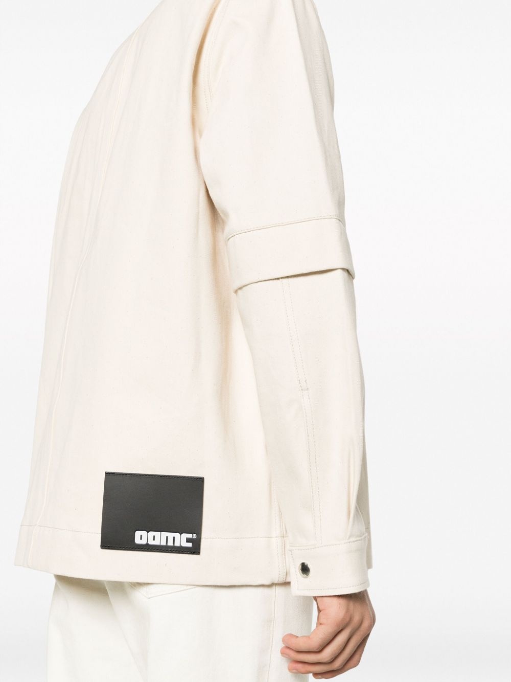 short-sleeve overlay cotton shirt jacket - 5