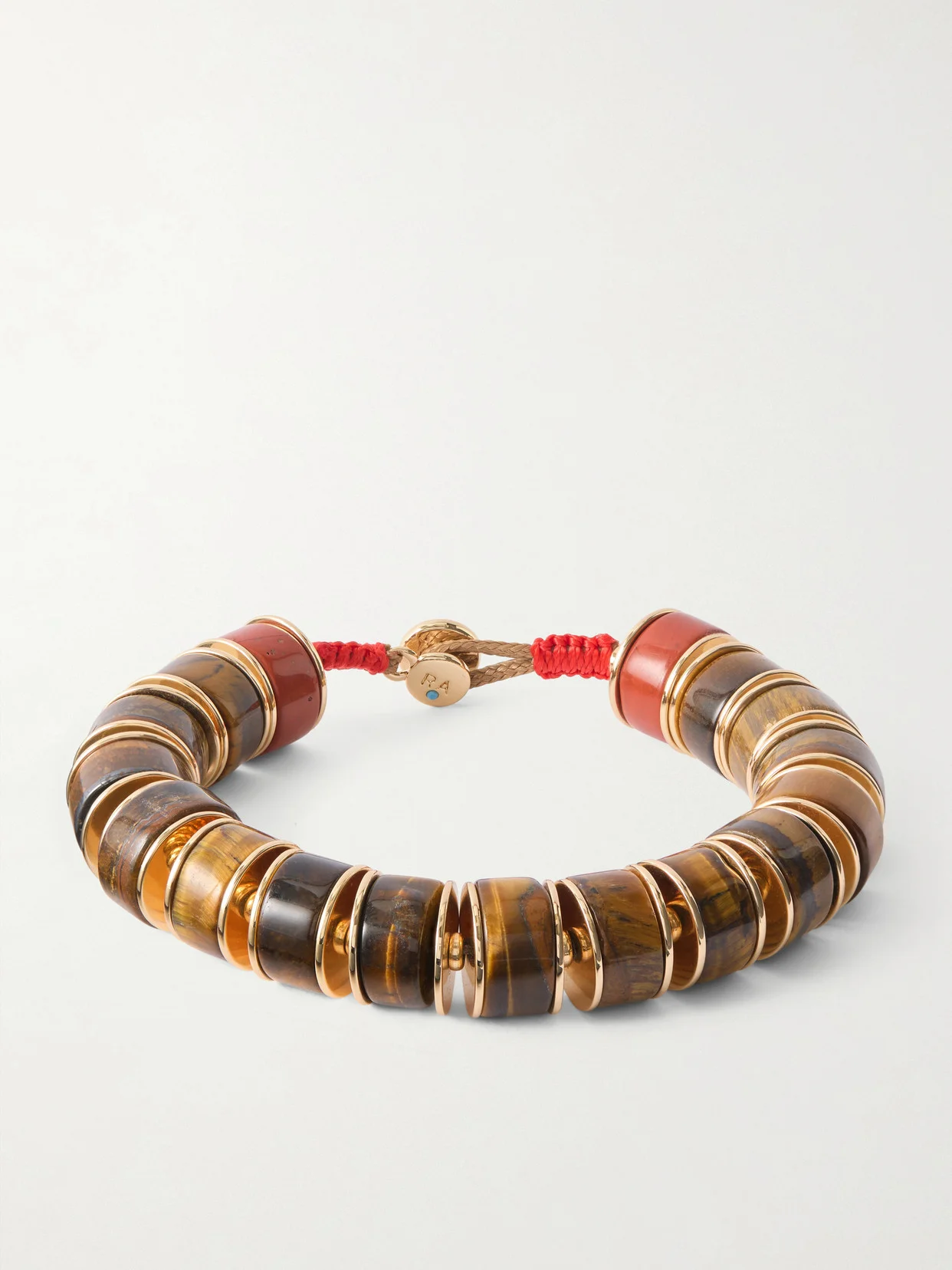 The Stone Slide Gold-tone And Tiger's Eye Beaded Bracelet - 1