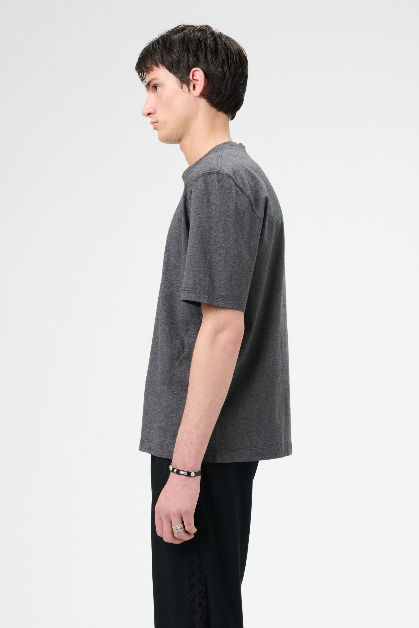 Big T-Shirt Dark Grey Melange - 4