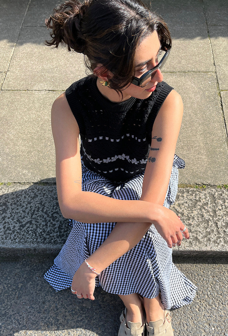 Salem Vest - Black Gingham 8