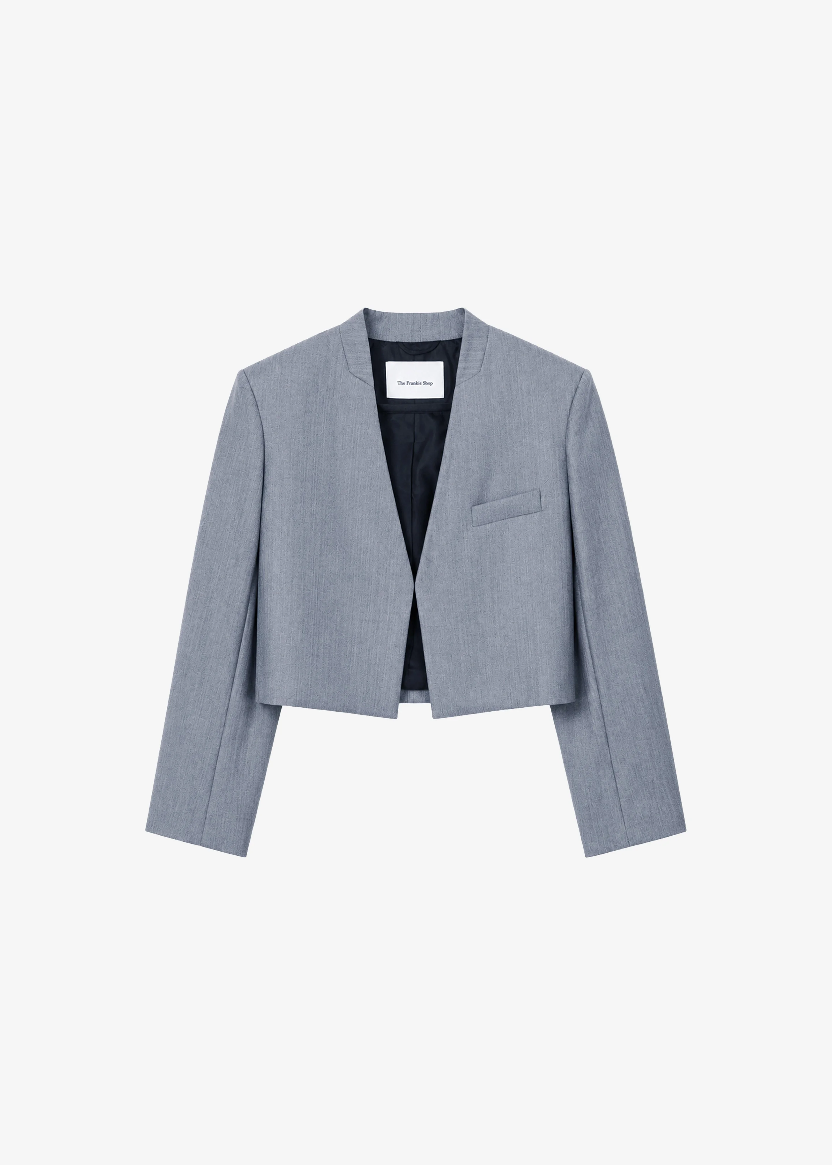 Martella Chevron Blazer - Grey - 1