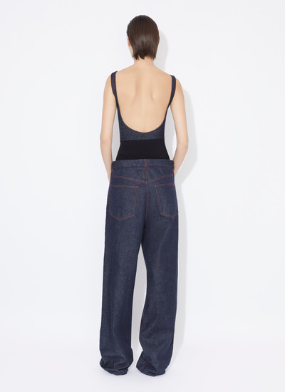 Alaïa KNIT BAND JEANS IN RAW DENIM outlook