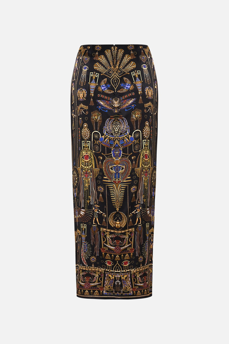 DRAPE FRONT SKIRT WITH SPLIT 7