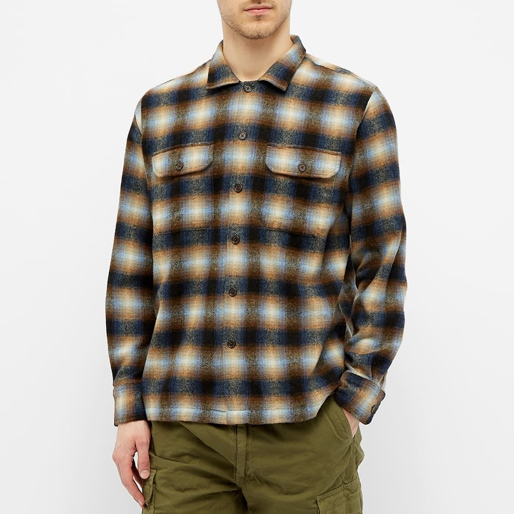 Universal Works Wool Plaid Utility Shirt - 4