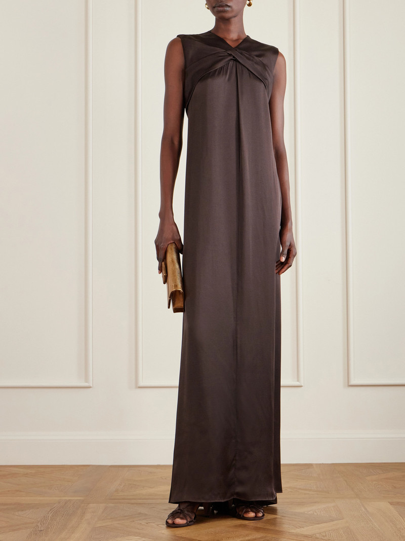 LIBEROWE Siena Pleated Satin-crepe Gown outlook