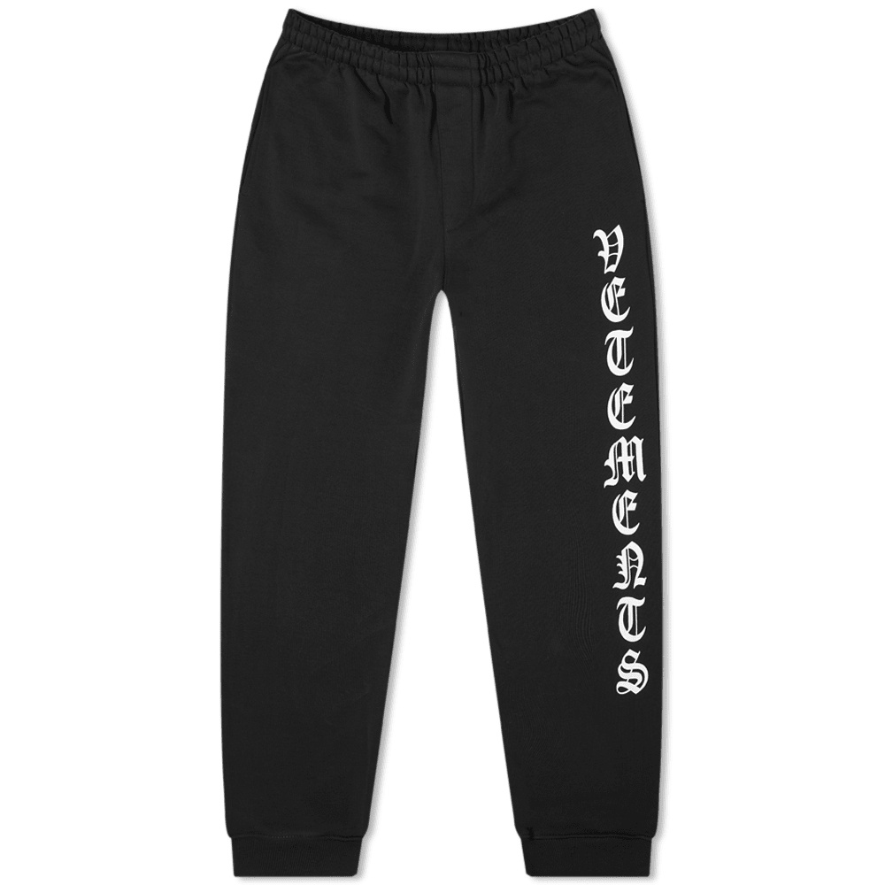 VETEMENTS Gothic Font Sweat Pant - 1