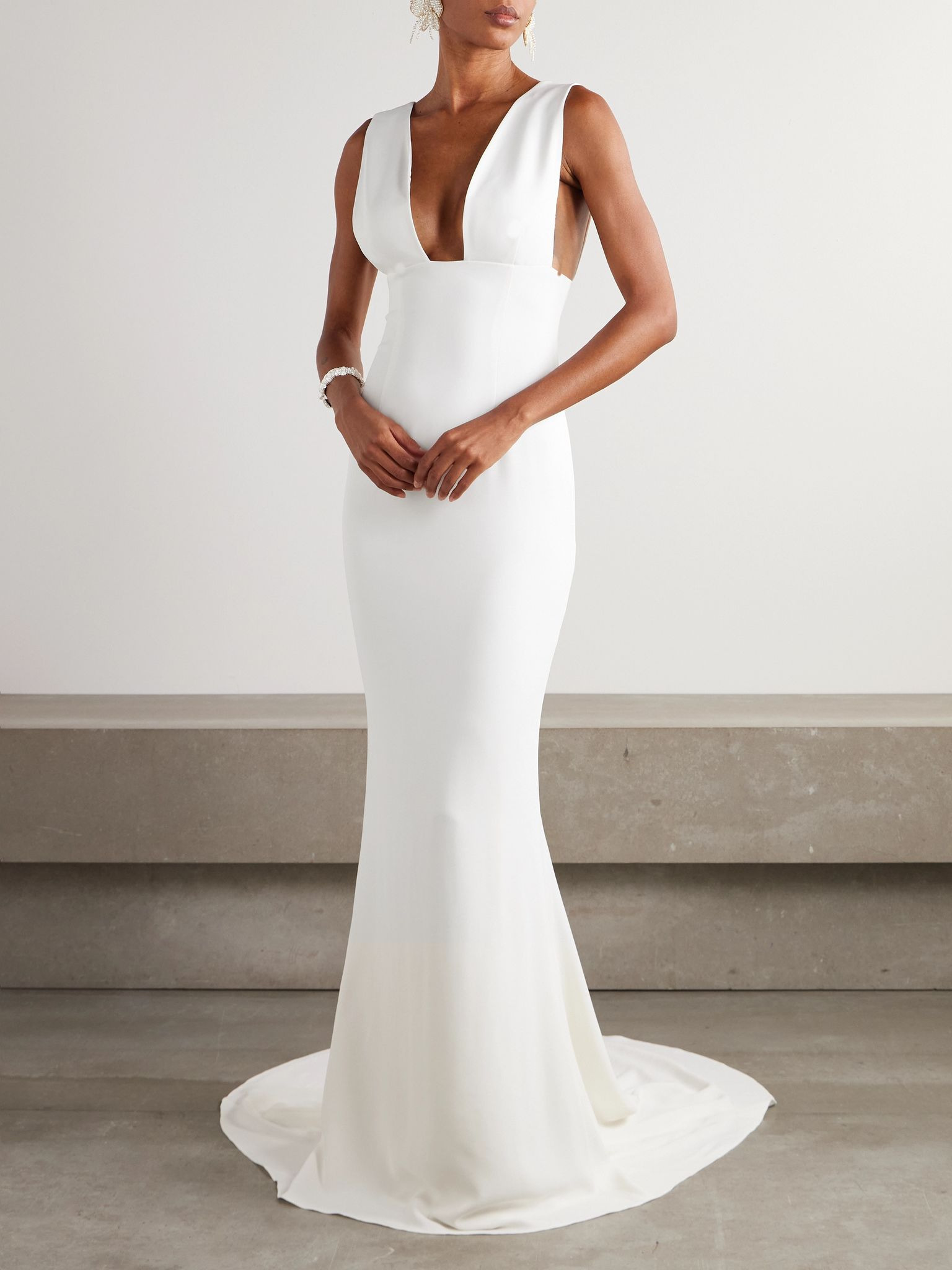 Crepe gown White - 2