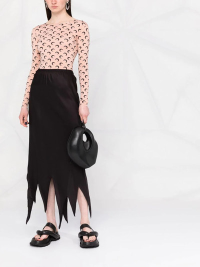 MM6 Maison Margiela high-waisted asymmetric-hem skirt outlook