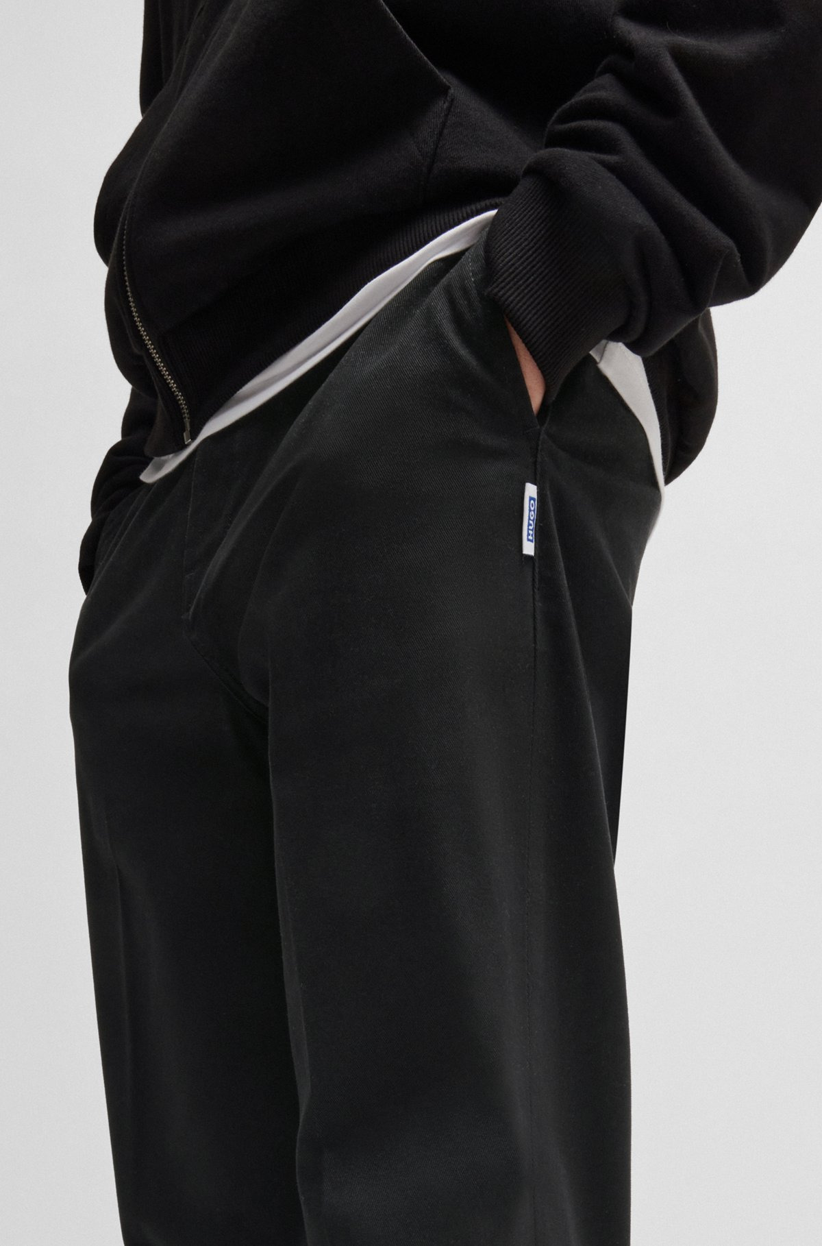 BAGGY-FIT TROUSERS IN COTTON TWILL - 5